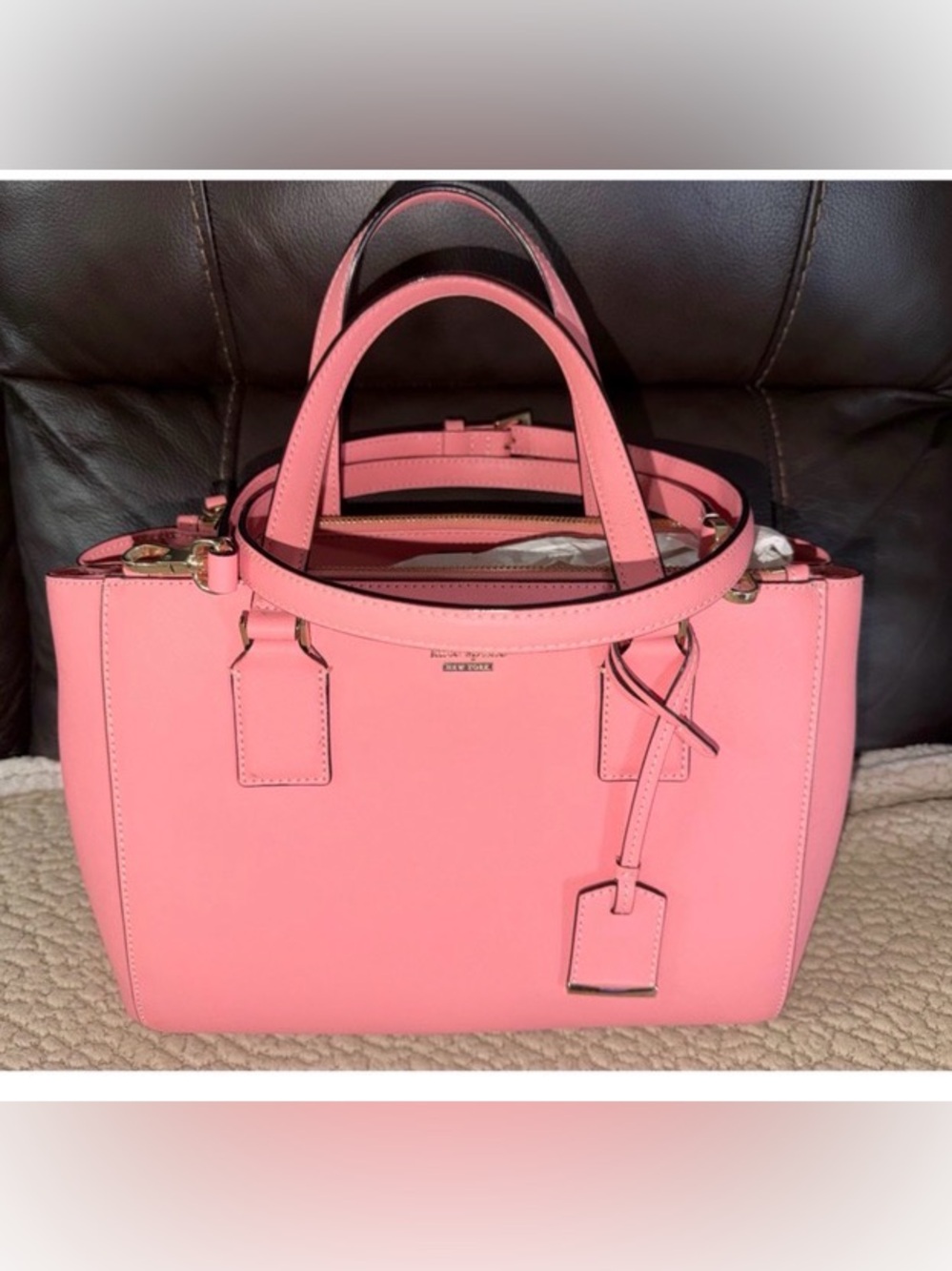 kate spade Pink Leather Satchel with Top Handles